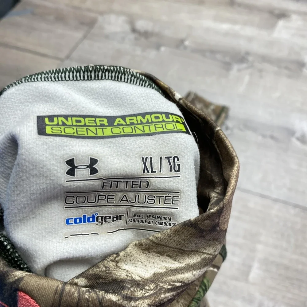 Under Armour Sweatshirt Mens XL Realtree Xtra Camo ColdGear Scent Control Fitted - Picture 3 of 7